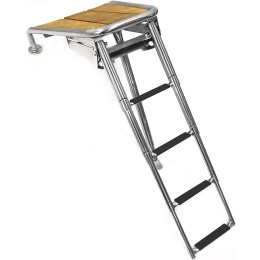 Платформа носовая с трапом 4 ступени черные (040246BT)